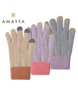 GUANTES AMAYRA TEJIDO DEDO TOUCH V.COLORES 22x10x3cm - 67.T4  