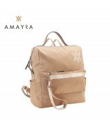 MOCHILA AMAYRA CAMEL C/BOLSILLO 31x28x13cm - 67.C2196.2x1