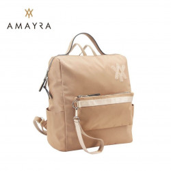 MOCHILA AMAYRA CAMEL C/BOLSILLO 31x28x13cm - 67.C2196.2x1