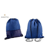 MOCHILA AMAYRA FIT AZUL CIERRE AJUSTABLE DOBLE CORDÓN 45x35cm - 67.F28  