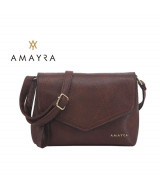 CARTERA BANDOLERA AMAYRA SUELA MARRON 19x24x9cm - 67.C272  