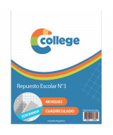 REPUESTO COLLEGE ESCOLAR C/B Nº3 48hj.CUADR.x1