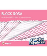 CARTULINA ENTRETENIDA ROSA SURTIDA - BLOCK x20hjs. - 32,5x25cm. - 760  