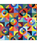 PAPEL AFICHE FANTASIA CIRCULOS MULTICOLORES HOJA 70x100cm - 0AFO1  