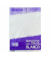 REPUESTO MURESCO DE DIBUJO NRO. 5 8hjs. BLANCO -0DA010  