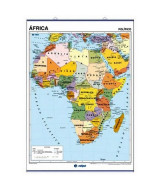 MAPA MURAL PLASTIFICADO AFRICA POLITICO - 95x130  