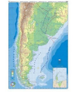 MAPA MURAL PLASTF.ARGENTINA - FISICO/POLITICO DOBLE FAZ - 95x130  