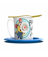 SET TAZA CON PLATO + CUCHARA DE REGALO MINIONS  -   