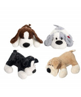 PERRO DE PELUCHE ACOSTADO VARIOS COLORES 33cm. - 3  