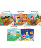 LIBRO DE CUENTOS CLASICOS COLECCION PARA COLOREAR Y PUNTO A PUNTO 21 x 27cm. - 8001/2/  