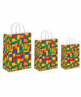 BOLSAS DE PAPEL BRANDPACK CON DISEÑO BLOQUES 18x08x2  