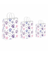 BOLSAS DE PAPEL BRANDPACK CON DISEÑO HUELLITAS 30x12x4  