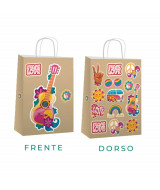 BOLSAS DE PAPEL BRANDPACK CON DISEÑO STICKERS 22x10x3  