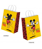 BOLSAS DE PAPEL BRANDPACK CON DISEÑO DE MICKEY AMARILLA 18x08x2  