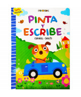 LIBRO DE PINTAR COLECCION PERRO PINTA Y ESCRIBE ESPAÑOL/INGLES- 46  