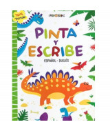 LIBRO DE PINTAR PINTA Y ESCRIBE-DINOSAURIO ESPAÑOL/INGLES-46  