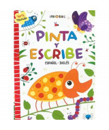 LIBRO DE PINTAR PINTA Y ESCRIBE-ESCARABAJO ESPAÑOL/ING  