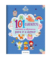 LIBRO DIDACTICO 101 CUENTOS, CANCIONES Y ADIVINANZAS PARA IR A DORMIR AZUL T.F  64 PAG. 22X28CM -  