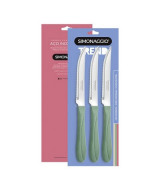 CUCHILLOS DE MESA MANGO PLASTICO VERDE OLIVE x3un. - TD03/3  
