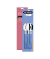 CUCHARAS DE TE MANGO PLASTICO CELESTE x3un. - TD11/3  