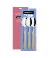 CUCHARA DE MESA MANGO PLASTICO BEIGE x3un. - TD01/3  