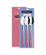CUCHARAS DE MESA MANGO PLASTICO ROSA x3un. - TD01/3  