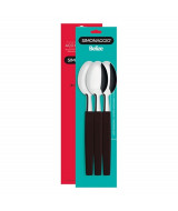 CUCHARA DE MESA BELIZE MANGO PLÁSTICO NEGRO x3un - 981  