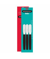 ESPATULA MANTECA BELIZE MANGO PLÁSTICO NEGRO x3un - 9816  