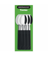 CUCHARA DE MESA TREVISO MANGO PLÁSTICO NEGRO x12un - 2852  