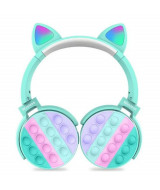 AURICULAR INALAMBRICO POP-IT GATO CELESTE - 7  