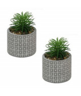 MACETA CERAMICA C/PLANTA ARTIFICIAL 10x10x15cm -MCC5  