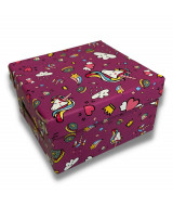 CAJA CON MANIJA CUERO UNICORNIO - 14x13x8cm. - 100.1SUB6  