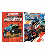 LIBRO PARA COLOREAR VEHICULOS MONSTER - MONSTER TRUCKS 32 pag- LIST-051/0  