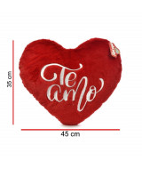 PELUCHE ALMOHADON CORAZON TE AMO 45cm - 2  