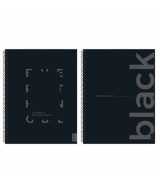 CUADERNO SKORA BLACK T/FLEXIBLE UNIVERSITARIO 80hj. RAY. - 37  