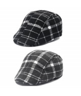 BOINA HOMBRE CUADROS NEGRA/GRIS - 38  