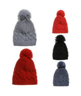 GORRO TEJIDO DAMA CON POMPOM VARIOS COLORES - 27  