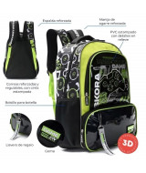 MOCHILA ESPALDA GAMER GAME ON C/LLAVERO 32x45x15cm - 37  