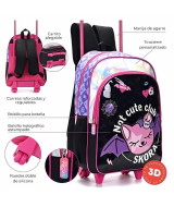 MOCHILA C/CARRO GOTHIC NOT CUTE C/LLAVERO 30x40x12cm - 37  