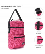 BOLSO MATERO GOODPAK CON BOLSILLO FRONTAL 25 x 12 x 38 cm FUCSIA. - 38  
