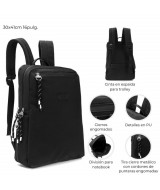 MOCHILA PORTANOTEBOOK SKORA VAL TWILL NEGRO 30x41cm - 38  