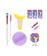 SET BLENDER BROCHA STENCIL Y CEPILLO DE CEJAS x4un - 38954x1