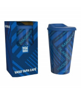 VASO CAFE PLASTICO C/TAPA BLACK MASCULINO 590ml CON ESTUCHE - B3VTC20SEBMAx1