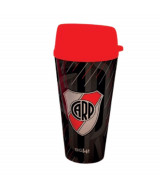 VASOS PLASTICO C/TAPA PICO MOVIL RIVER 500ml  - BVATPM  