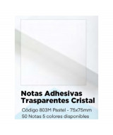 NOTAS ADHESIVAS MEMOFIX 75x75mm. TRANSPARENTES CRISTAL- 50hjs. -803M CRIS  