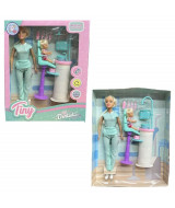 MUÑECA TINY DENTISTA C/PACIENTE + ACCESORIOS 33 x 22 x 6cm. - 54  