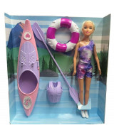 MUÑECA TINY Y SU KAYAK C/ACCESORIOS 30x 5,5 x 32,5cm. - 55  