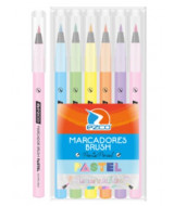 MARCADORES EZCO BRUSH PASTEL PUNTA PINCEL - BLISTER x6  