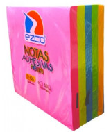 NOTAS ADHESIVAS EZCO NEON 75X75 mm x4 COLORES x300hjs.. E-  