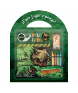 MALETIN JUGAR Y PINTAR -DINOSAURIOS 25x20cm 20 P  